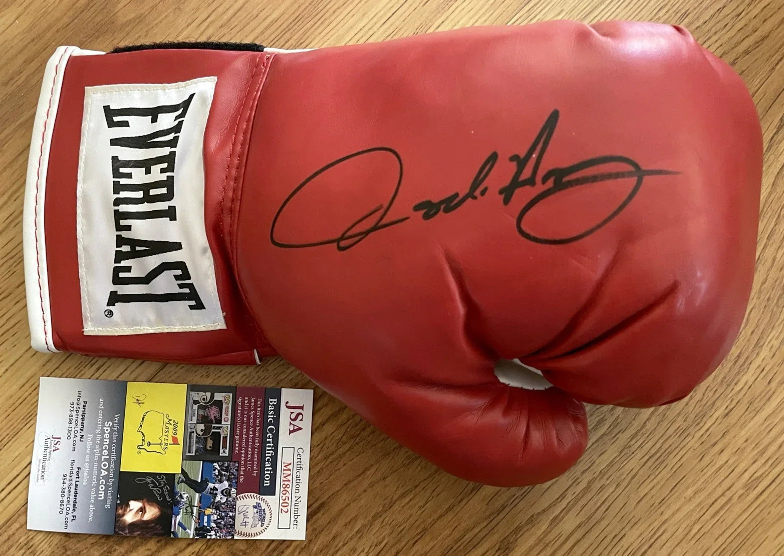 Oscar De La Hoya signed Everlast leather boxing glove JSA - AutographsForSale.com