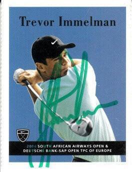 Trevor Immelman autographed 2004 Nike golf card - AutographsForSale.com
