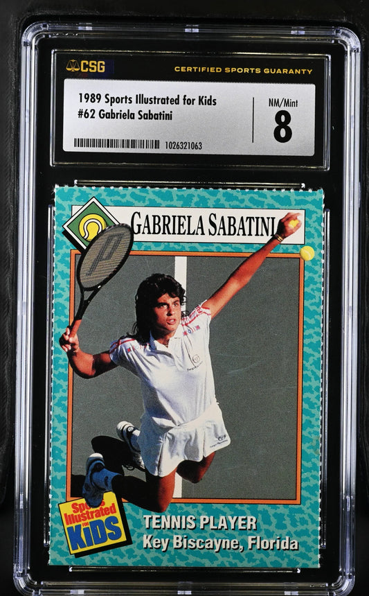 Gabriela Sabatini 1989 SI for Kids tennis card CSG grade 8 - AutographsForSale.com