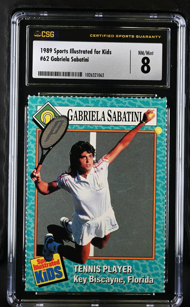 Gabriela Sabatini 1989 SI for Kids tennis card CSG grade 8 - AutographsForSale.com