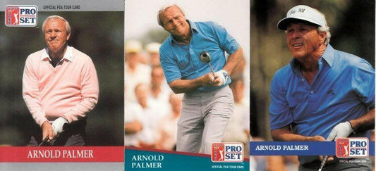 Arnold Palmer set of 3 1990 1991 & 1992 Pro Set golf cards - AutographsForSale.com