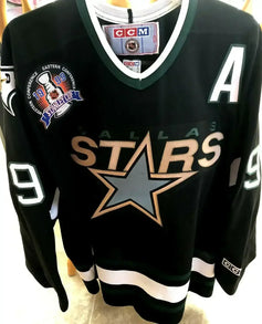 Mike Modano Dallas Stars 1999 Stanley Cup Finals CCM stitched black jersey - AutographsForSale.com