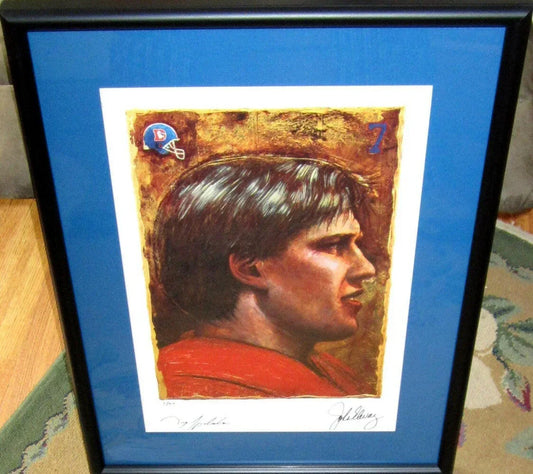 John Elway signed Broncos 1992 NFL Pro Line litho framed JSA - AutographsForSale.com