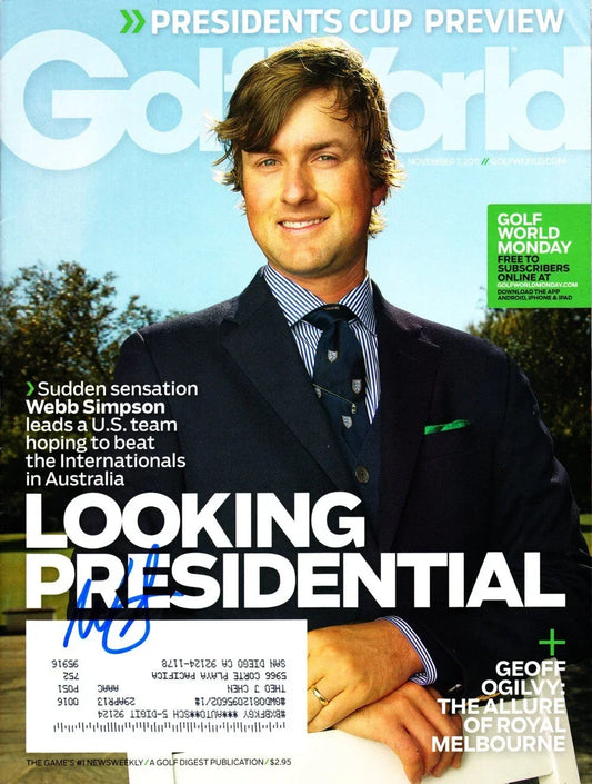 Webb Simpson autographed 2011 Golf World magazine - AutographsForSale.com
