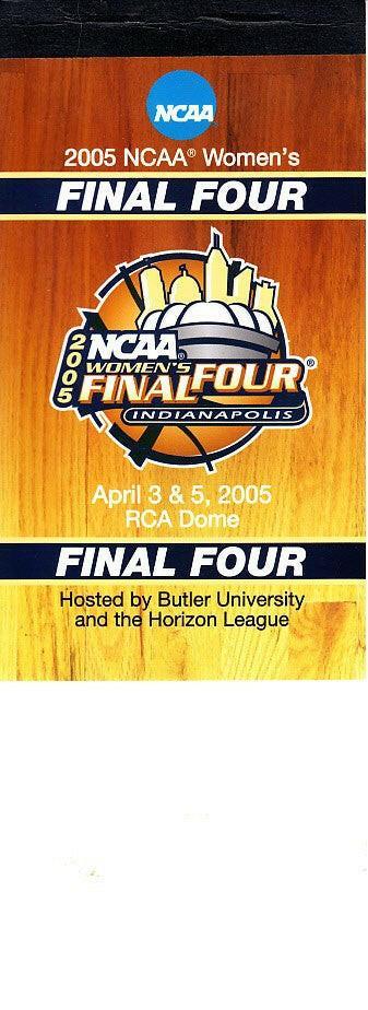 2005 NCAA Women’s basketball Final 4 ticket booklet Baylor Wins - AutographsForSale.com