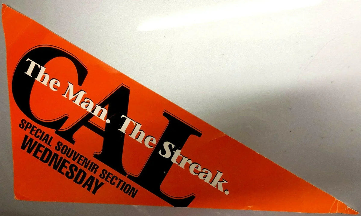 Cal Ripken 1995 Washington Post Souvenir Section Newspaper Vending Machine Sign - AutographsForSale.com