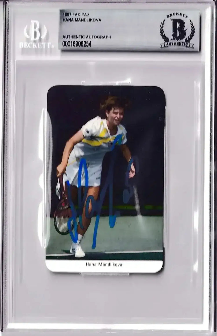 Hana Mandlikova signed 1986 Fax Pax tennis RC BAS certified - AutographsForSale.com