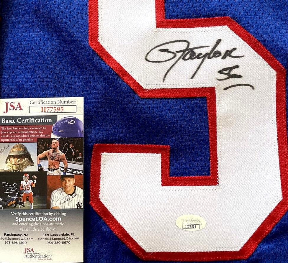 Lawrence Taylor signed NY Giants 1991 Starter game model jersey framed JSA - AutographsForSale.com