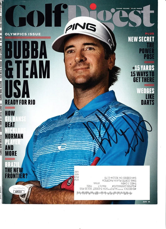 Bubba Watson autographed 2016 Golf Digest magazine cover JSA - AutographsForSale.com