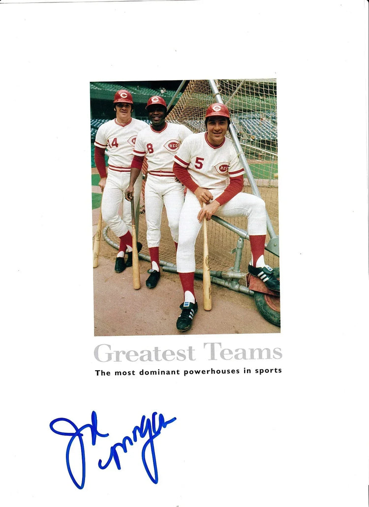 Joe Morgan signed Reds Greatest Teams 8x11 book photo - AutographsForSale.com