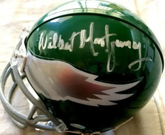 Ron Jaworski & Wilbert Montgomery signed Philadelphia Eagles retro mini helmet JSA - AutographsForSale.com