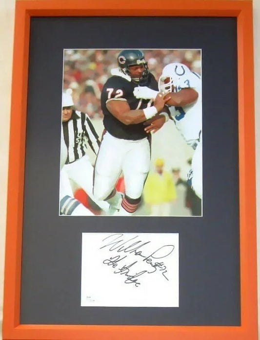 William Refrigerator Perry autograph framed Chicago Bears 8x10 photo w/ Fridge JSA - AutographsForSale.com