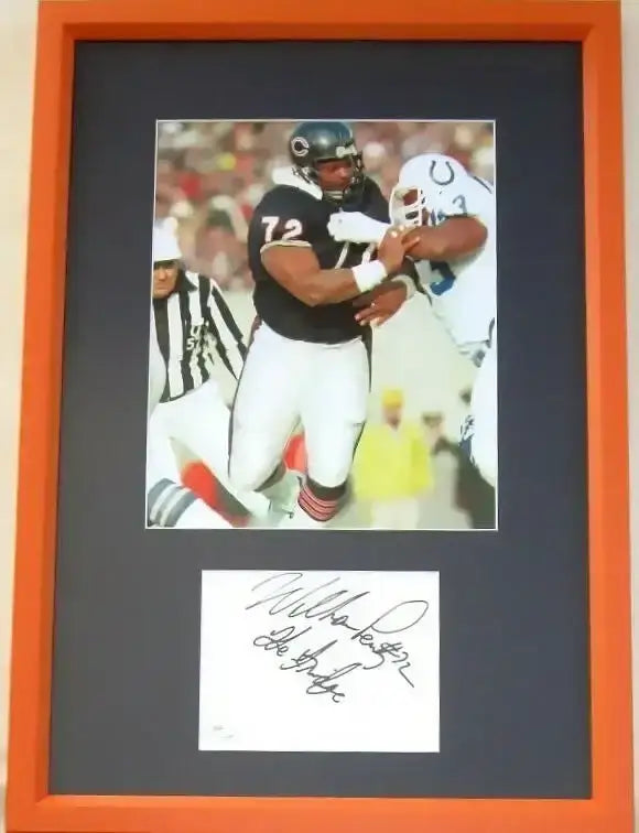William Perry autograph framed Chicago Bears 8x10 photo Fridge JSA - AutographsForSale.com