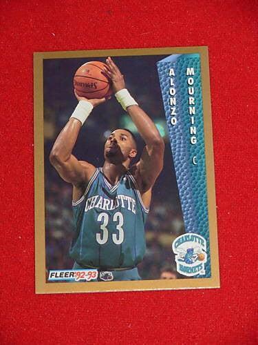 Alonzo Mourning Charlotte Hornets 1992-93 Fleer Rookie Card - AutographsForSale.com