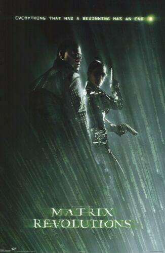 Matrix Revolutions 22x34 movie poster Morpheus Trinity - AutographsForSale.com