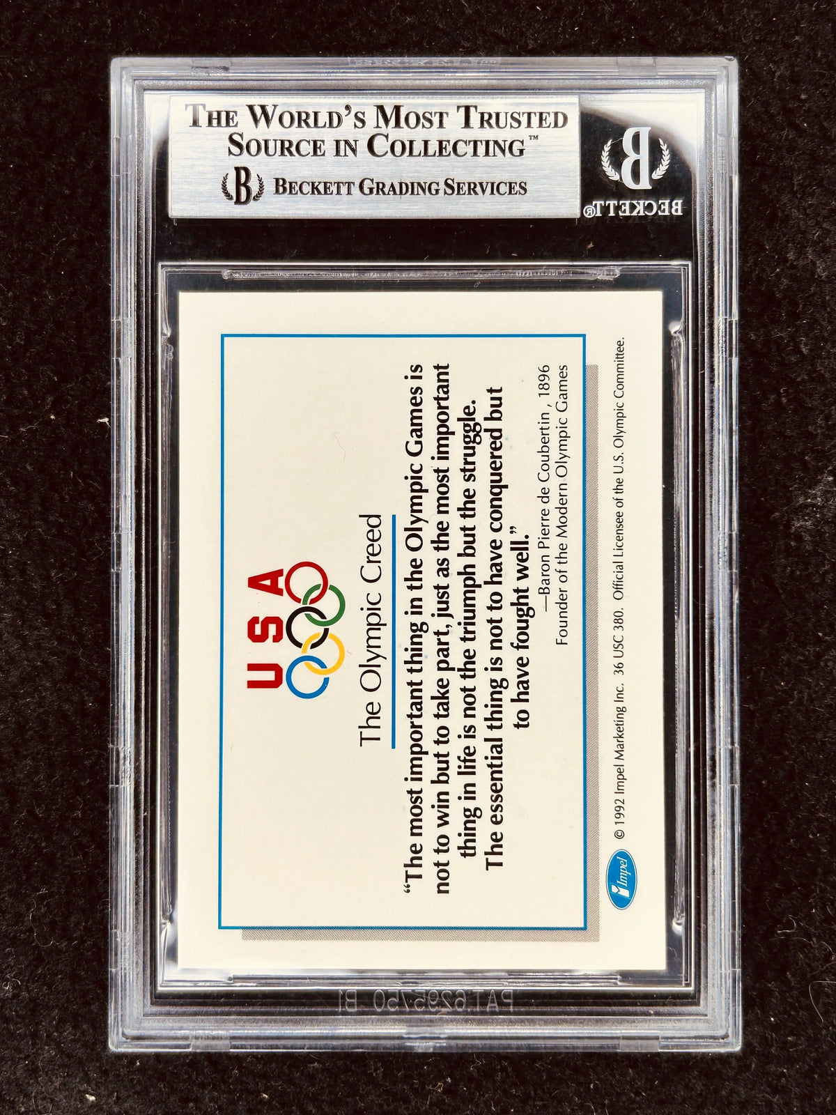 Peggy Fleming signed US Olympic gold hologram card dated 1968 BAS certified - AutographsForSale.com