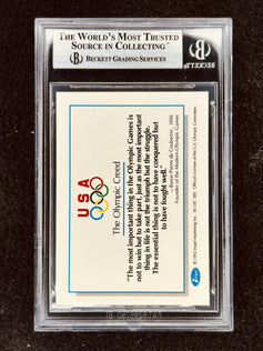 Peggy Fleming signed US Olympic gold hologram card dated 1968 BAS certified - AutographsForSale.com