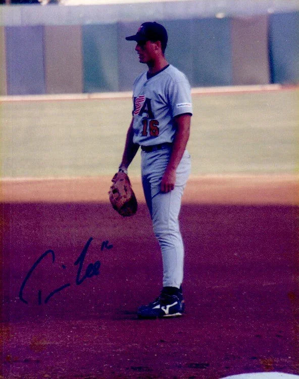 Travis Lee signed 1996 US Olympic Baseball team 8x10 photo - AutographsForSale.com