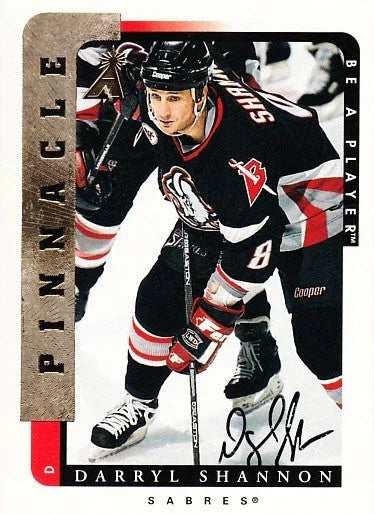 Darryl Shannon certified signed Buffalo Sabres 1996-97 Pinnacle Be A Player card - AutographsForSale.com