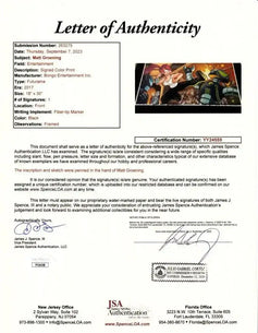 Matt Groening signed Futurama 2017 SDCC 12x24 poster Zoidberg doodled framed JSA - AutographsForSale.com