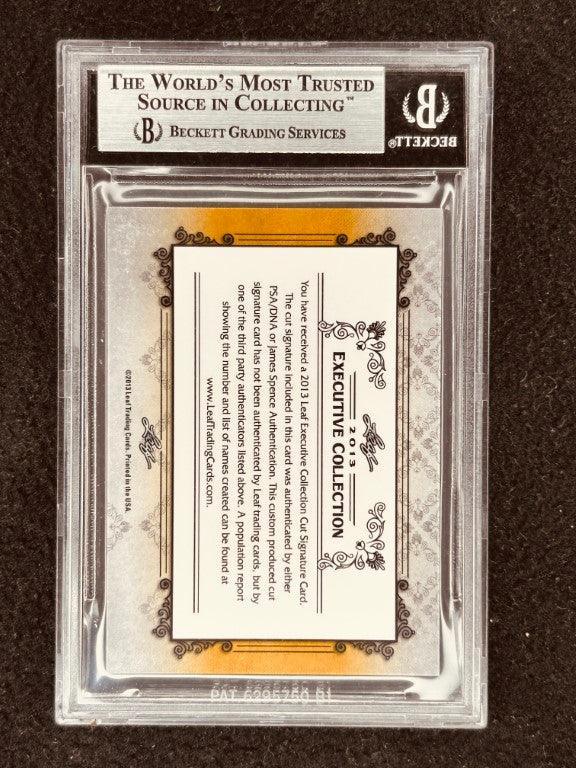Billy Sims 2013 Leaf Masterpiece Cut Signature card 1/1 JSA Heisman Detroit Lions Oklahoma Sooners - AutographsForSale.com
