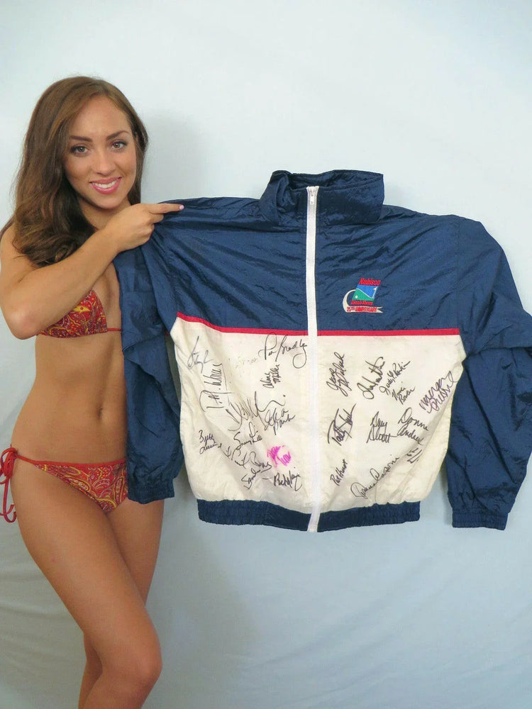LPGA Kraft Nabisco golf jacket signed by 24 winners Nancy Lopez Lorena Ochoa Annika Sorenstam Karrie Webb - AutographsForSale.com