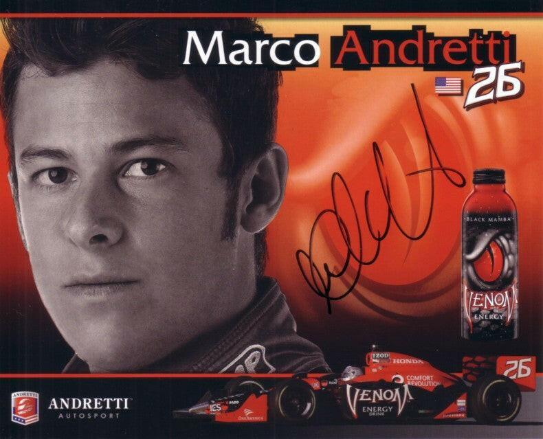 Marco Andretti autographed racing photo card - AutographsForSale.com