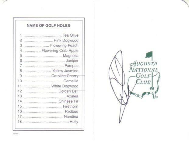 Charles Howell autographed Augusta Masters scorecard - AutographsForSale.com
