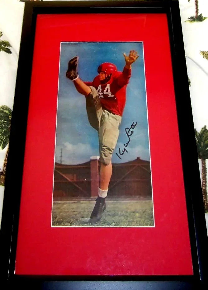 Kyle Rote signed SMU Mustangs vintage football photo framed JSA - AutographsForSale.com