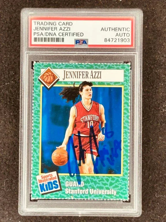 Jennifer Azzi signed Stanford 1990 SI for Kids RC PSA/DNA - AutographsForSale.com
