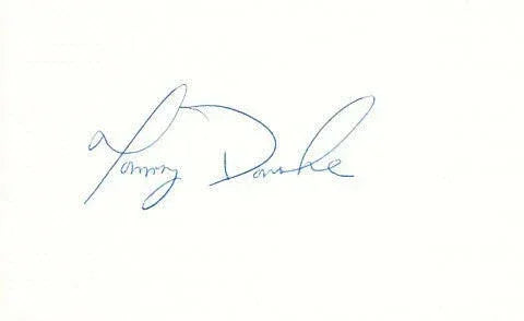 Tommy Donohue signed index card Cut Signature California Angels - AutographsForSale.com