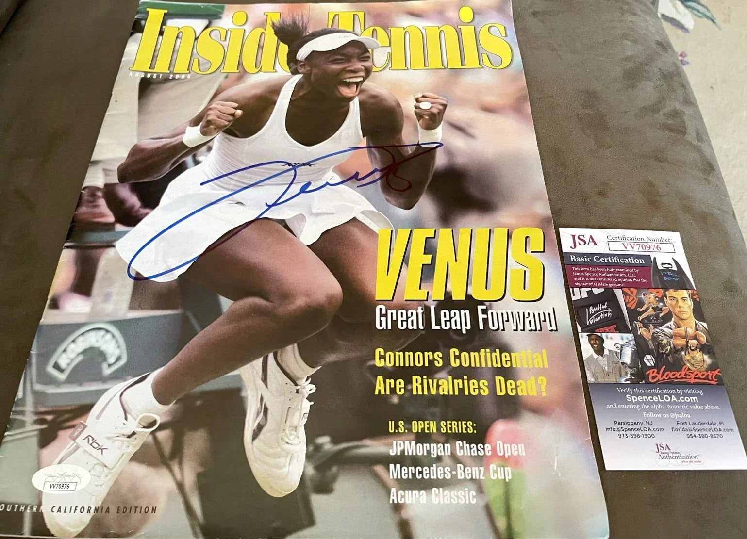 Venus Williams autographed 2005 Inside Tennis magazine JSA - AutographsForSale.com