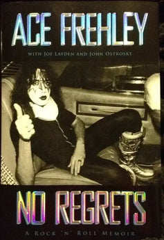 Ace Frehley Kiss autographed No Regrets 1st edition hardcover book JSA - AutographsForSale.com