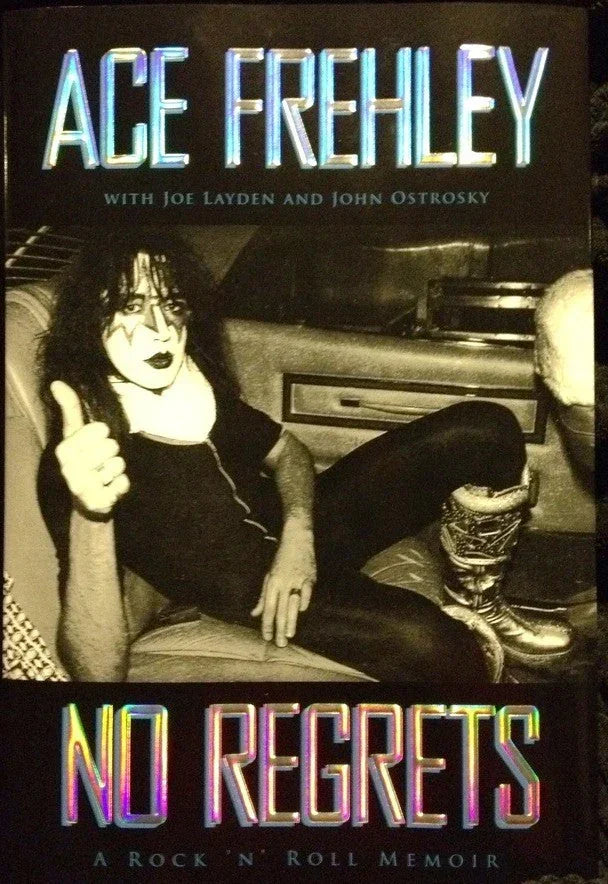 Ace Frehley Kiss autographed No Regrets 1st edition hardcover book JSA - AutographsForSale.com