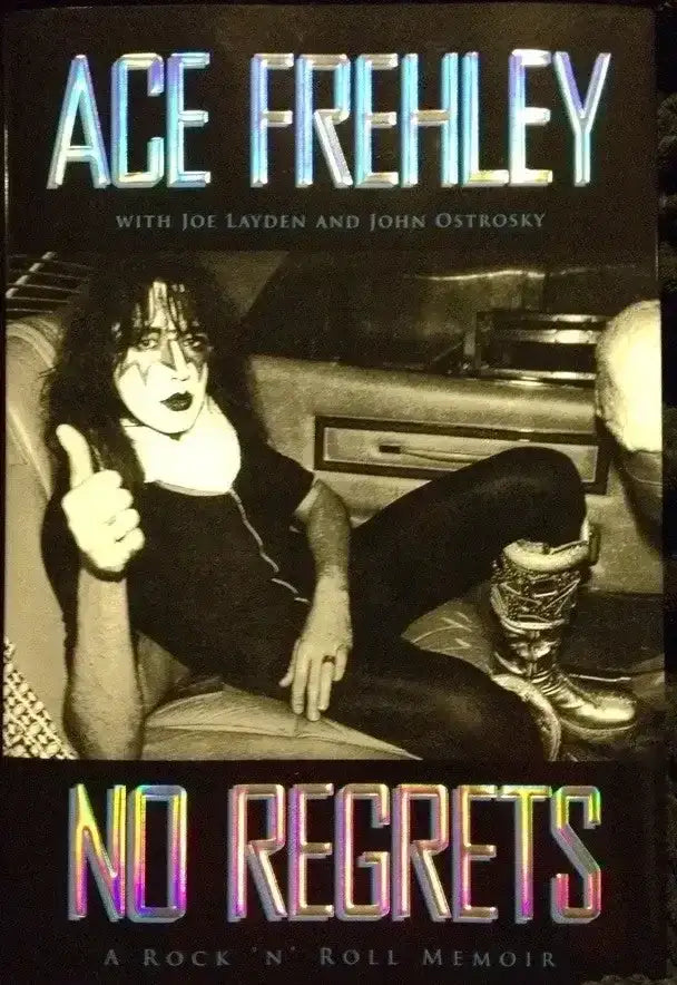Ace Frehley Kiss autographed No Regrets 1st edition hardcover book JSA - AutographsForSale.com