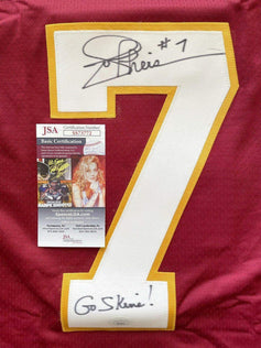 Joe Theismann autographed Washington Redskins Reebok stitched jersey inscribed Go Skins! JSA - AutographsForSale.com