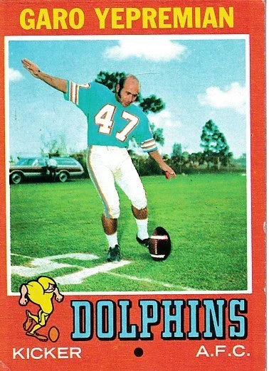 Garo Yepremian Miami Dolphins 1971 Topps Rookie Card - AutographsForSale.com