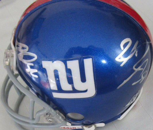 2011 NY Giants signed mini helmet Brandon Jacobs Hakeem Nicks Bear Pascoe Antrel Rolle JSA - AutographsForSale.com