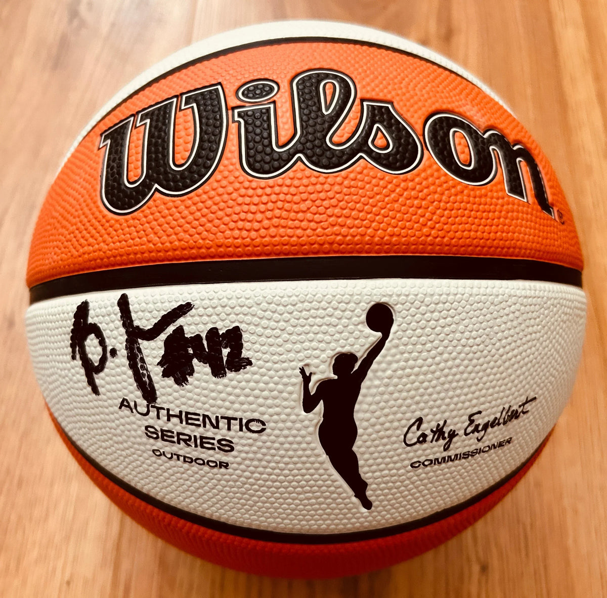 Brionna Jones signed Wilson WNBA basketball Atlanta Dream - AutographsForSale.com