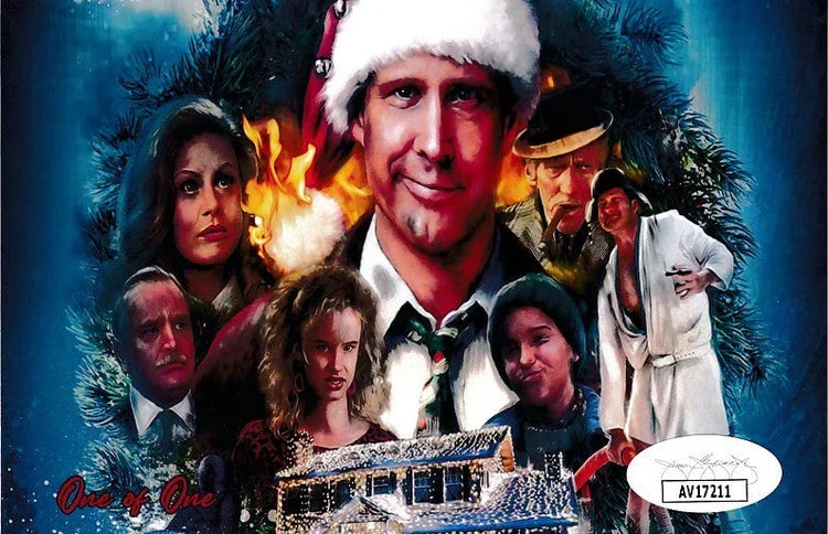 Chevy Chase signed cut autograph Christmas Vacation movie custom jumbo card JSA - AutographsForSale.com
