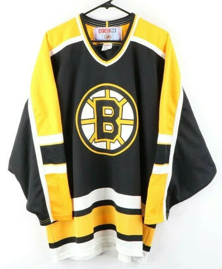 Boston Bruins Authentic CCM black 1990s Blank Replica jersey Like New - AutographsForSale.com