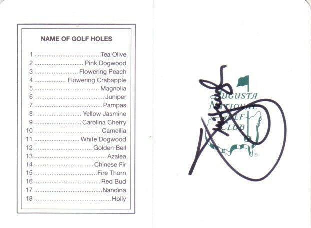 Jim Furyk autographed Augusta National Masters scorecard - AutographsForSale.com