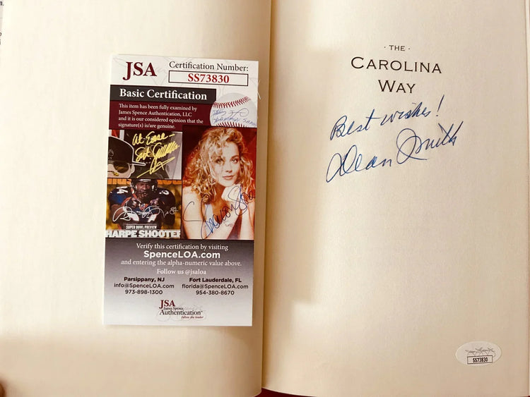 Dean Smith signed Carolina Way book with Best Wishes JSA - AutographsForSale.com