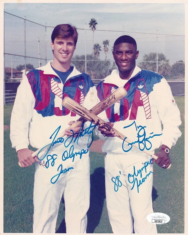 Tino Martinez & Ty Griffin signed 8x10 photo with 88 Olympic team JSA - AutographsForSale.com