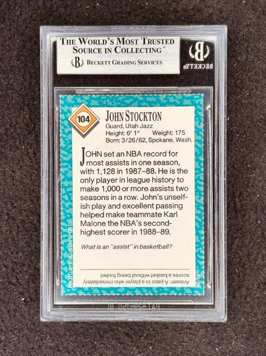 John Stockton Utah Jazz 1989 Sports Illustrated for Kids card BGS graded 8.5 - AutographsForSale.com