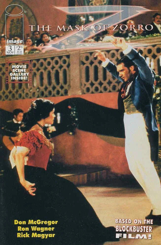 Mask of Zorro movie 1998 Image Comics comic book issue #3 - AutographsForSale.com