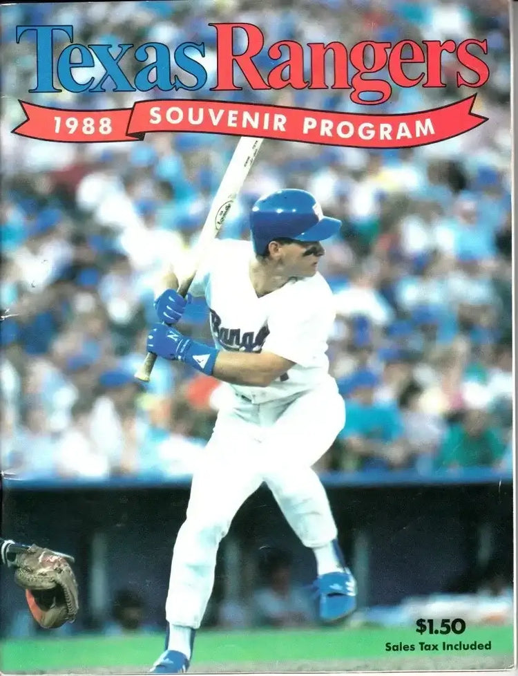 Scott Fletcher 1988 Texas Rangers game program - AutographsForSale.com