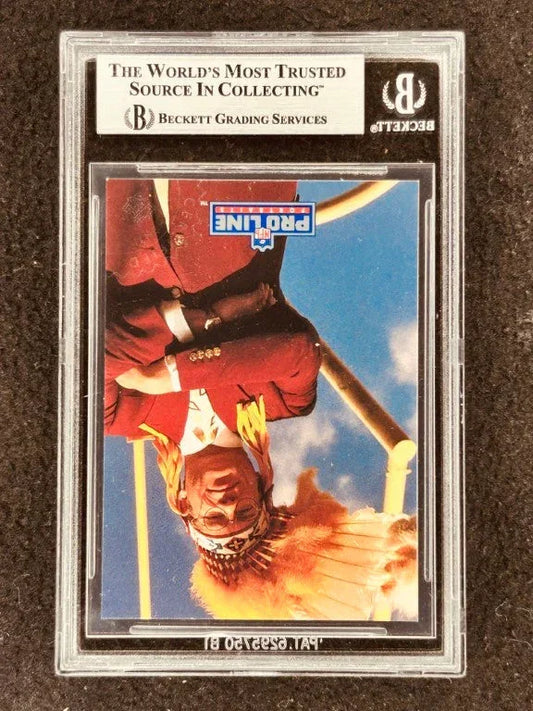 John Riggins certified signed Redskins 1991 Pro Line card BAS certified - AutographsForSale.com