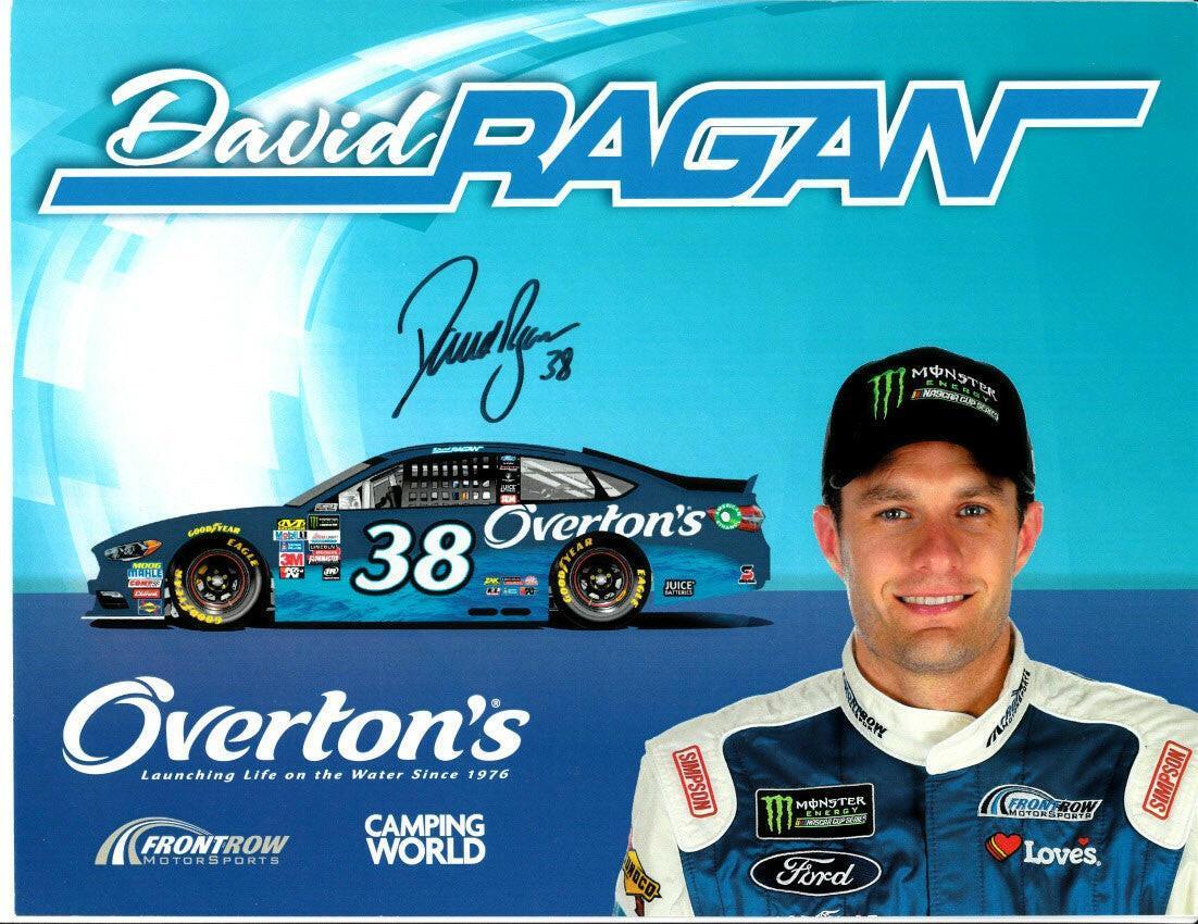 David Ragan signed 8.5x11 Overtons 2016 NASCAR photo card - AutographsForSale.com
