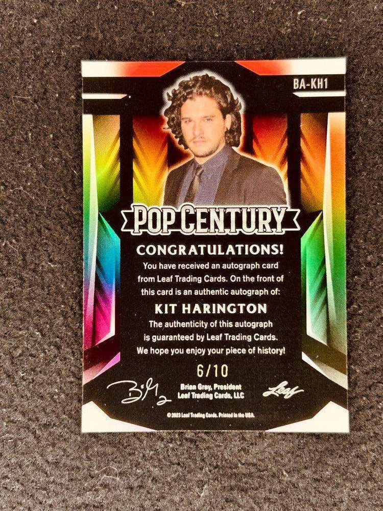 Kit Harington certified signed 2023 Leaf Pop Century Silver Crystal card Game of Thrones - AutographsForSale.com